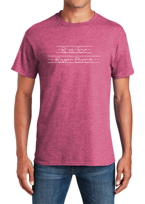 River Birch Softstyle T-shirt Heather Heliconia - YSD