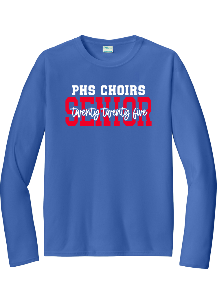Plainfield Senior 2025 cursive Drifit Longsleeve Tee - YSD