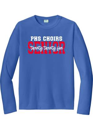 Plainfield Senior 2025 cursive Drifit Longsleeve Tee - YSD