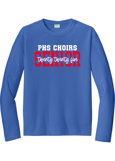Plainfield Senior 2025 cursive Drifit Longsleeve Tee - YSD