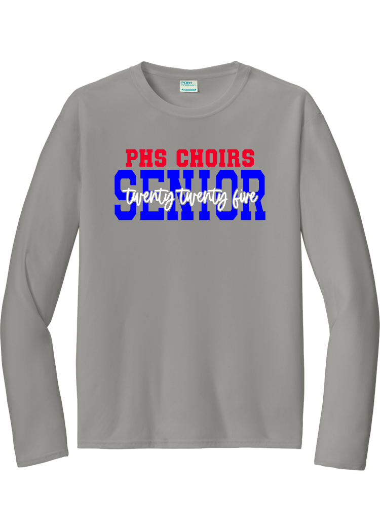 Plainfield Senior 2025 cursive Drifit Longsleeve Tee - YSD