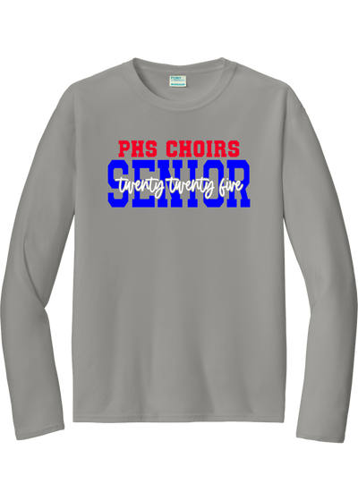 Plainfield Senior 2025 cursive Drifit Longsleeve Tee - YSD