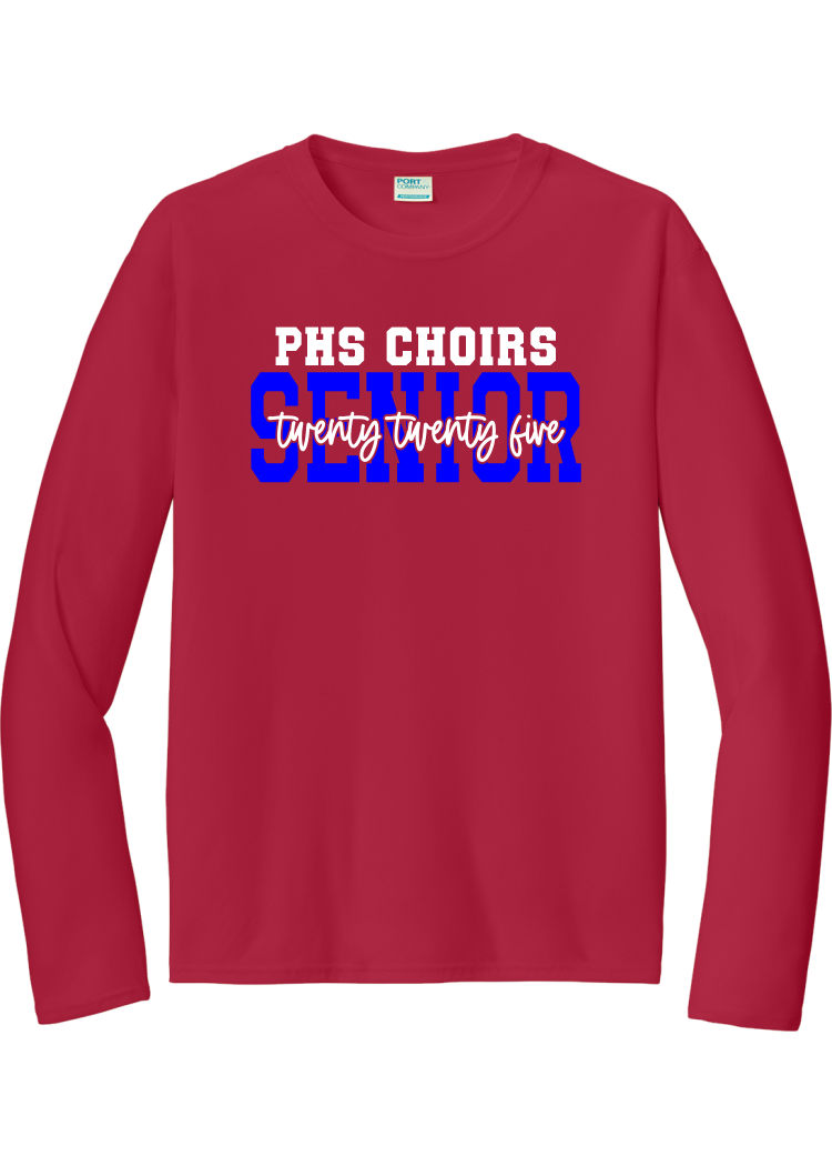 Plainfield Senior 2025 cursive Drifit Longsleeve Tee - YSD