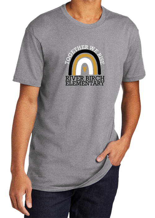 River Birch Elementary Together We RISE Rainbow Unisex Cotton Tee - Y&S Designs, LLC