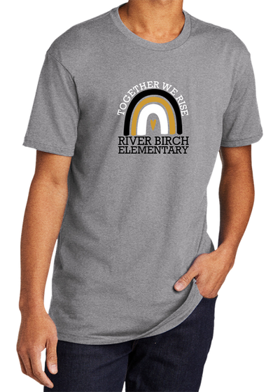 River Birch Elementary Together We RISE Rainbow Unisex Cotton Tee - Y&S Designs, LLC