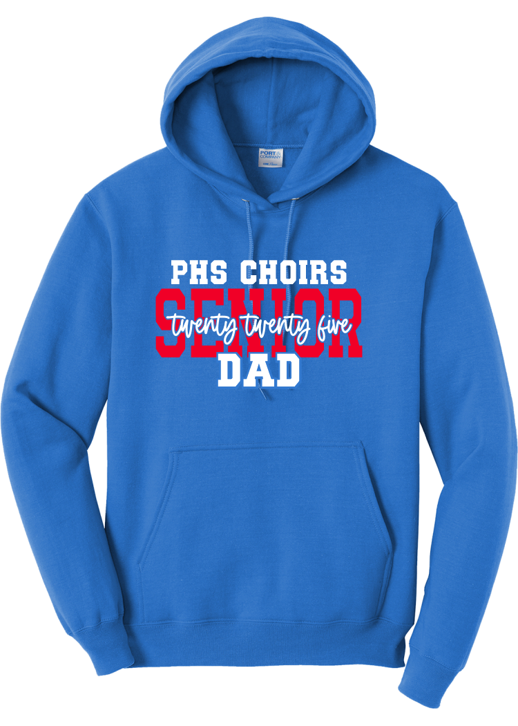 Plainfield Choirs Senior DAD,MOM 2025 Cursive Hoodie - YSD