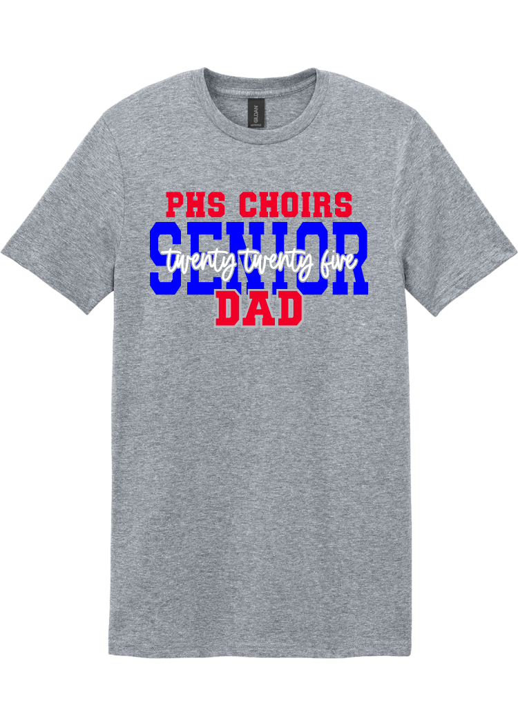 Plainfield Choirs Senior DAD,MOM 2025 Cursive T-shirt - YSD