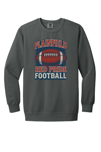 Plainfield Red Pride Football Boutique Comfort Color Crew - YSD