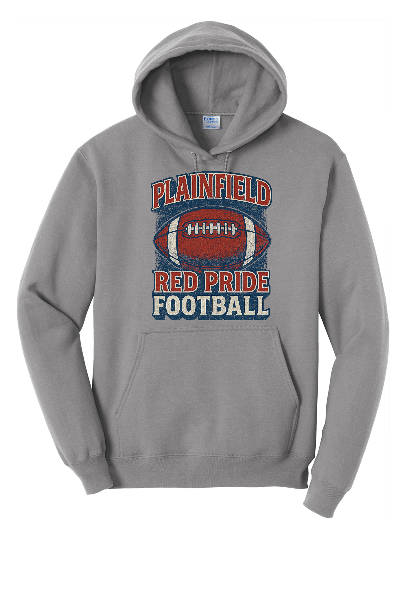Plainfield Red Pride Football Hoodie - YSD