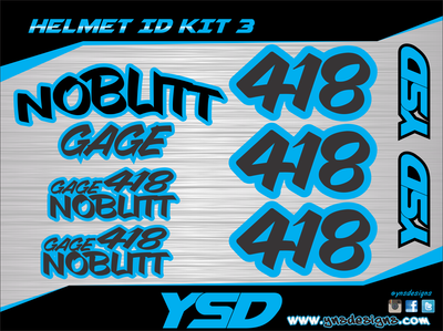 Helmet ID kit 3 - Y&S Designs, LLC